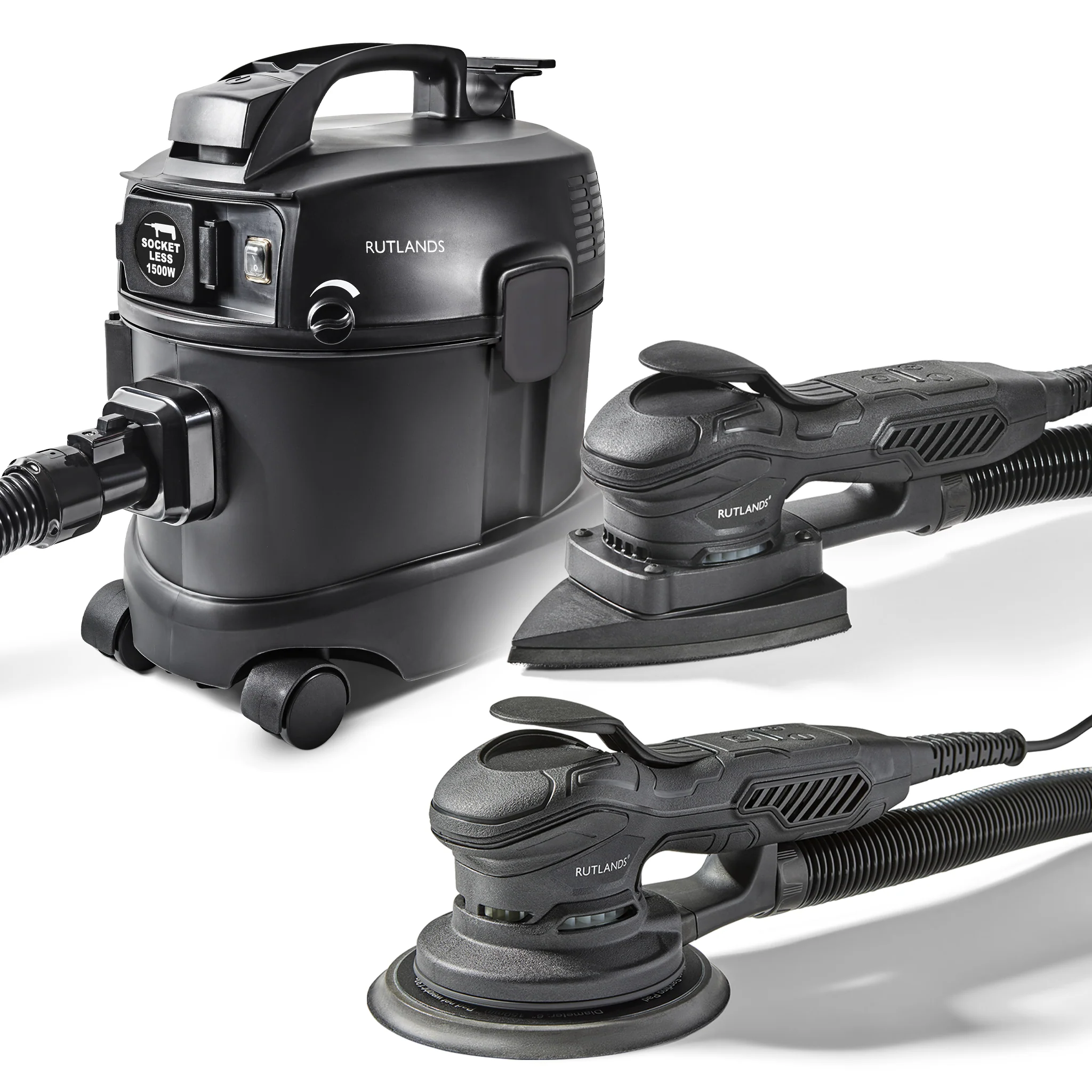 Brushless Random and Delta Orbital Sanders with Dust Extractor - 10 Litre