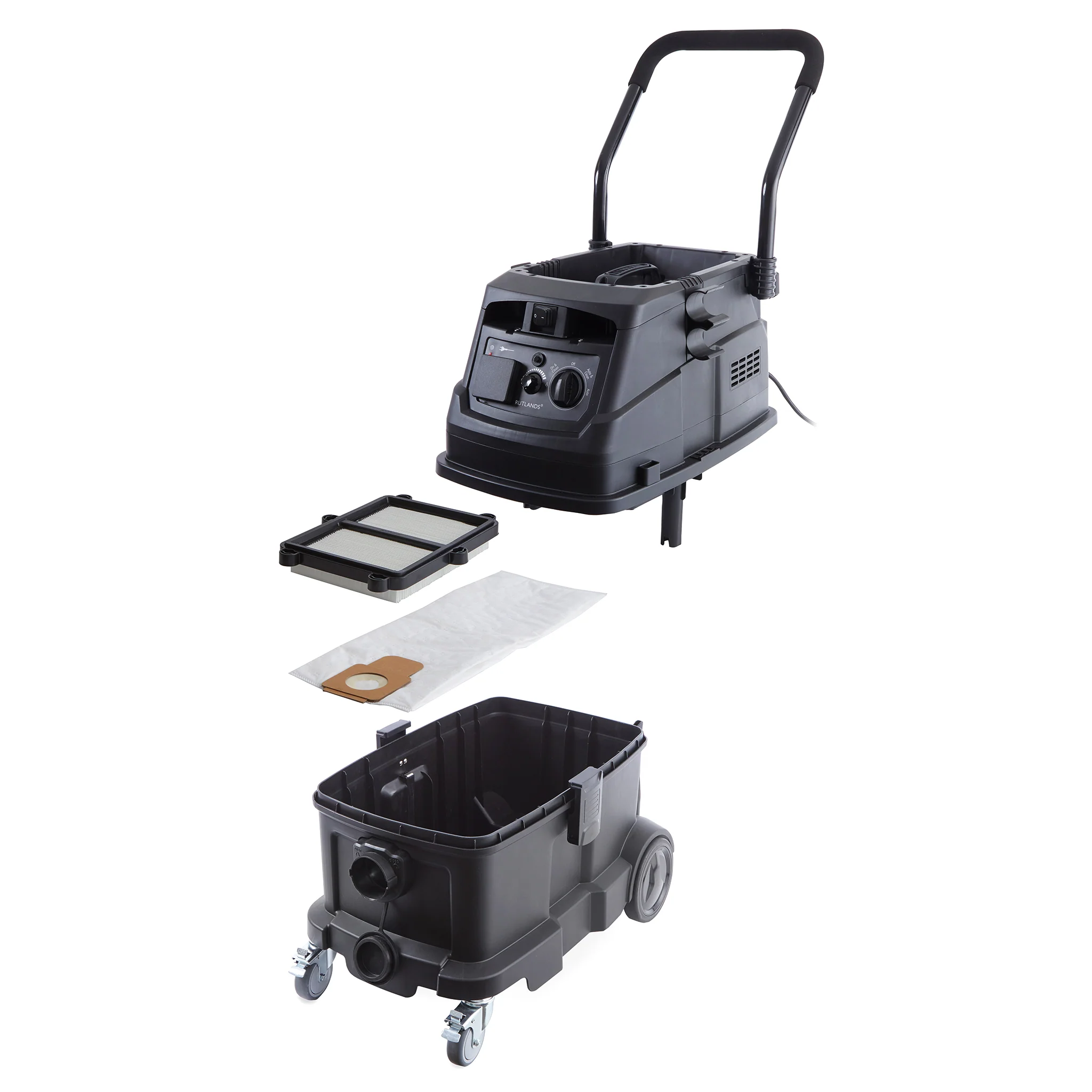 Hose Reel with 10m Stretch Hose and M Class Dust Extractor - 40 Litre - Image 18