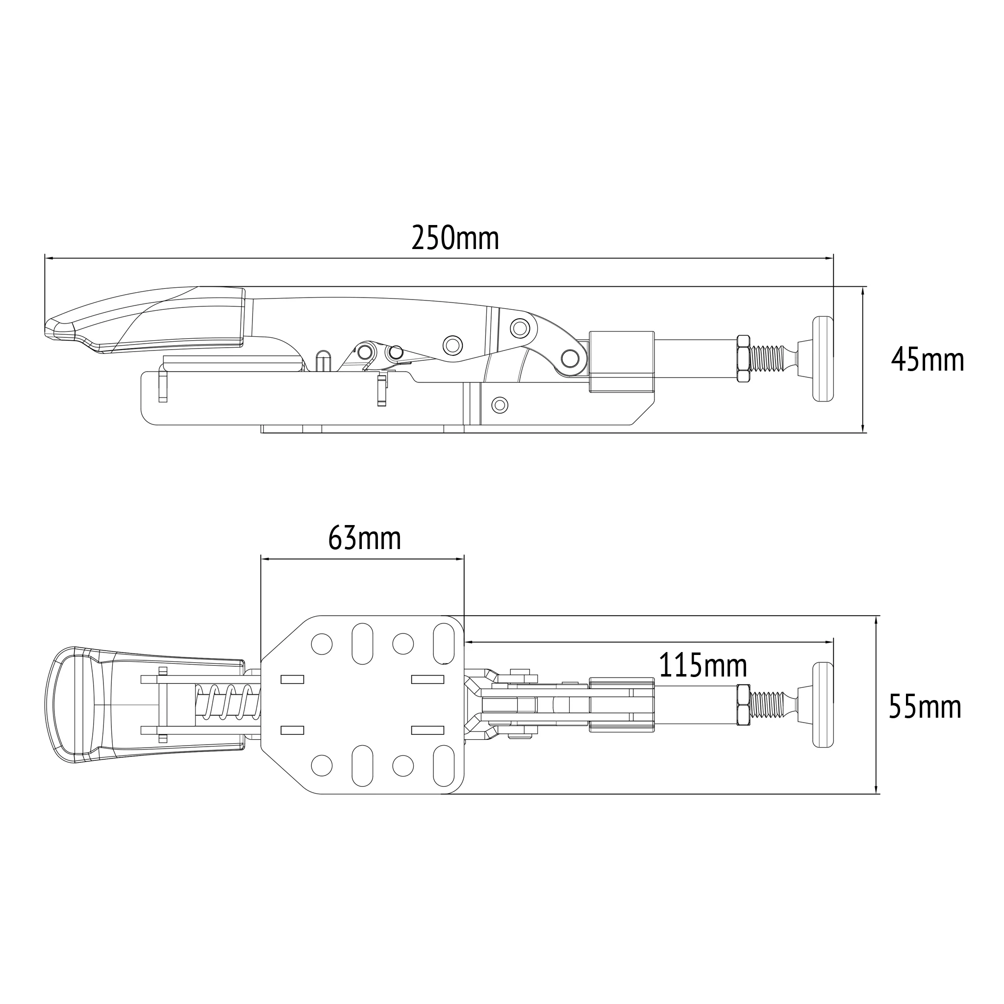 In Line Toggle Clamp - 20mm - Image 6