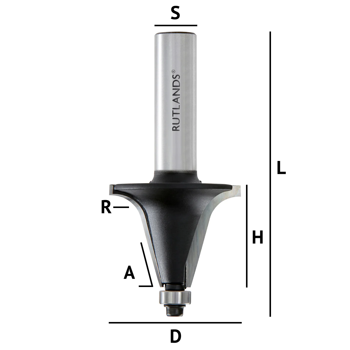 Router Bit - Architrave Chamfer - D=40mm H=30mm A=73° R=9mm L=84mm S=1/2" - Image 3