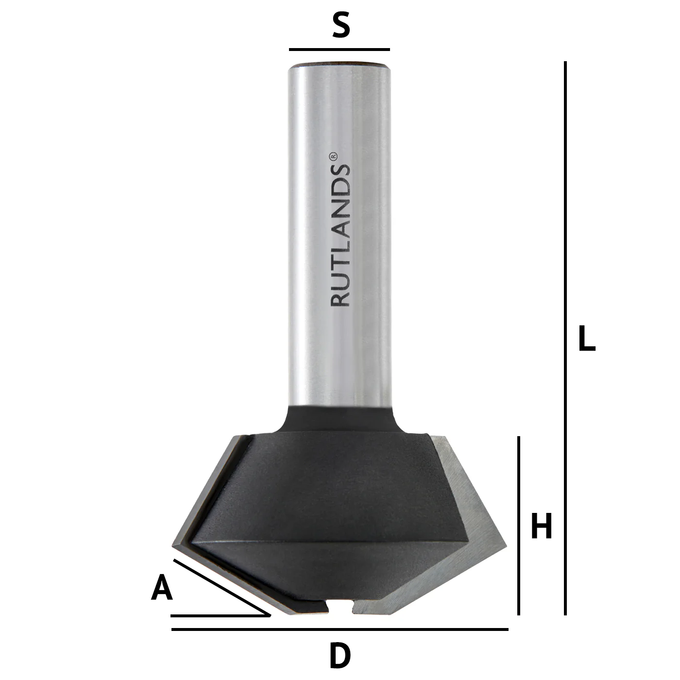 Router Bit - Birds Mouth - D=41mm H=22mm A=30° L=66.7mm S=1/2" - Image 3