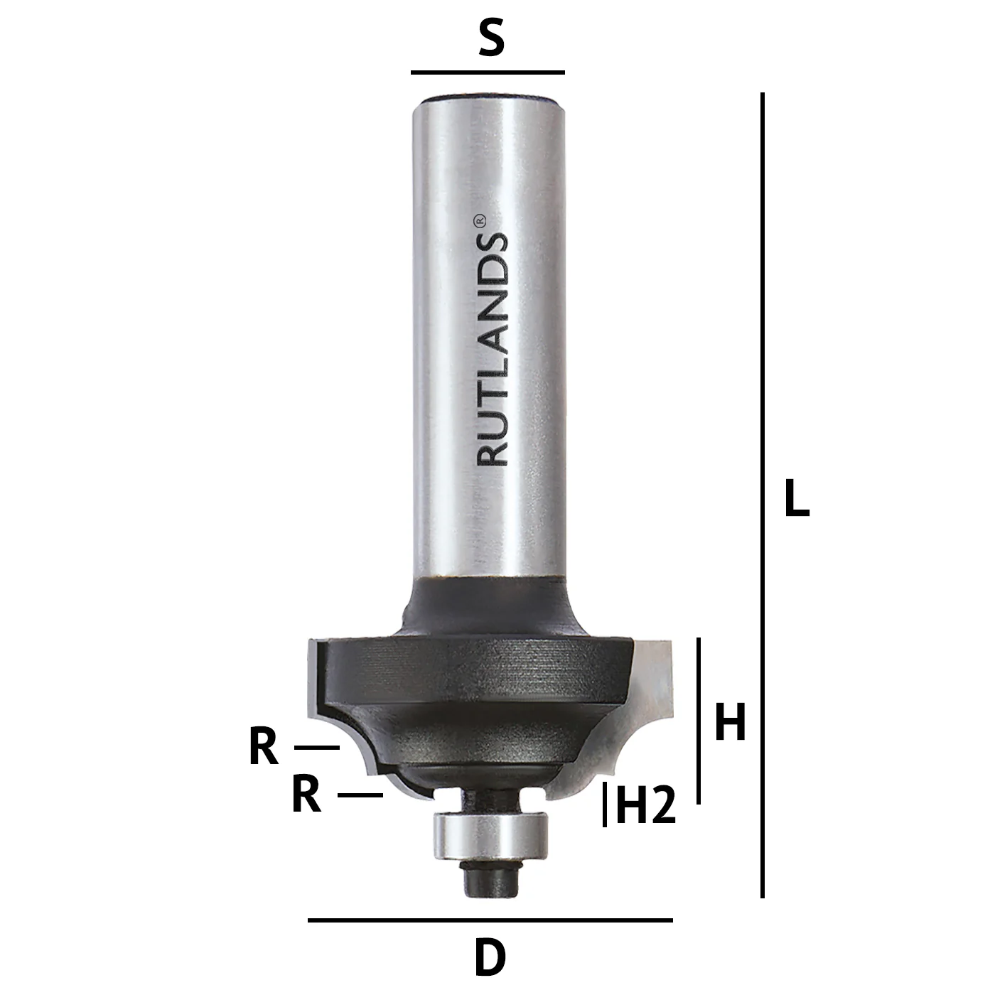 Router Bit - Classical Roman Ogee - D=30.2mm H=13.5mm R=4.76mm L=67mm S=1/2" - Image 3
