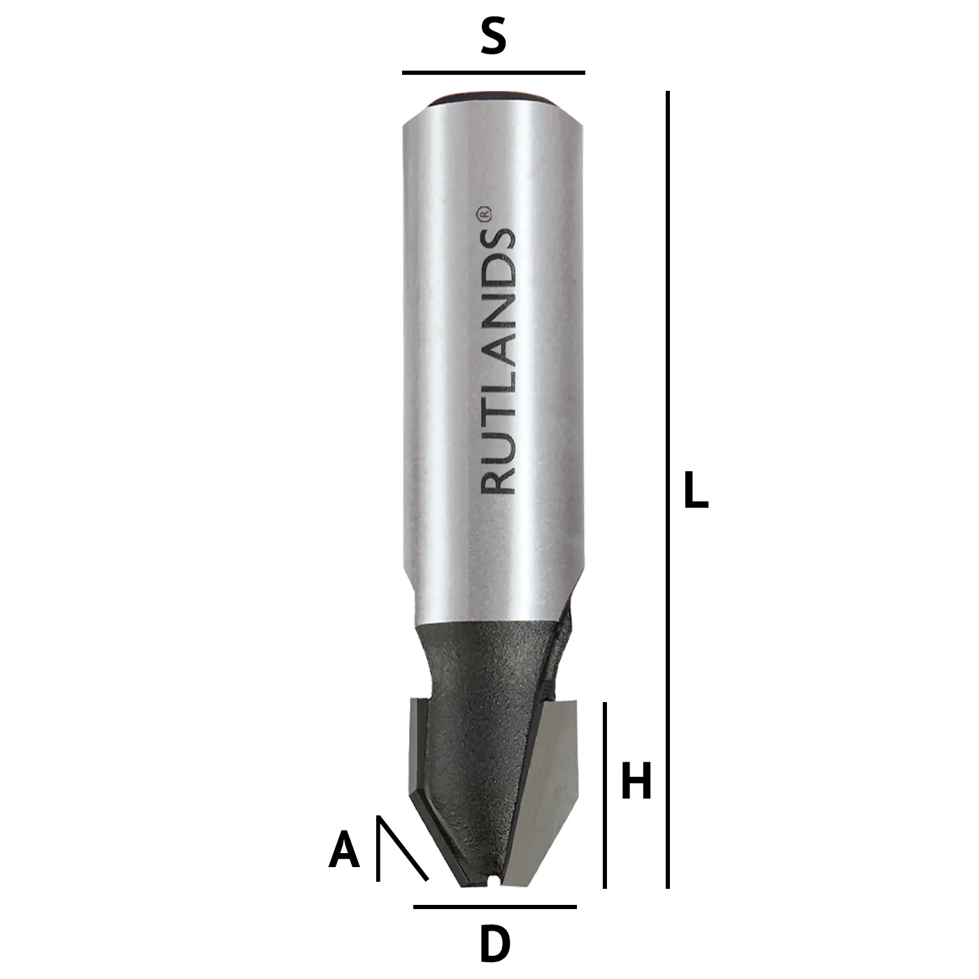 Router Bit - Combination Flush & Bevel Trim - D=12mm H=13mm A=45° L=47.6mm S=1/4" - Image 3