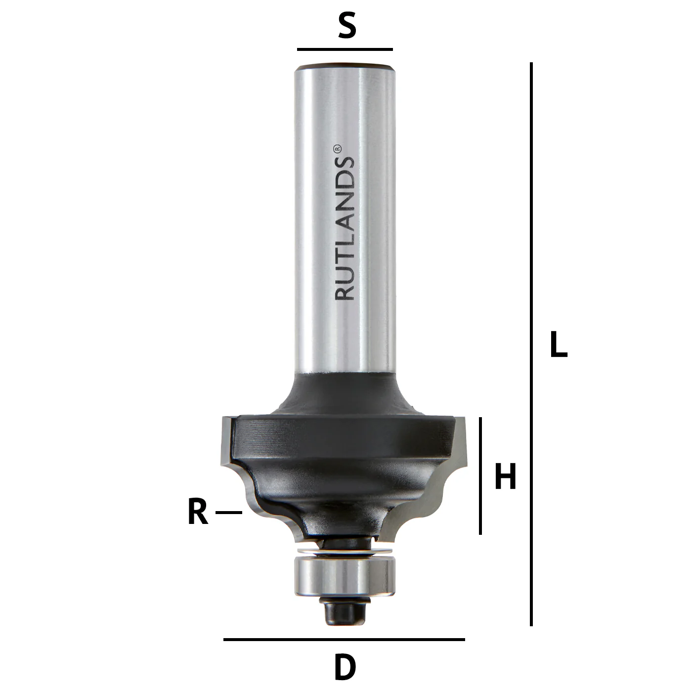 Router Bit - Double Ogee - D=31.8mm H=15.9mm R=3.18mm L=69.8mm S=1/2" - Image 3