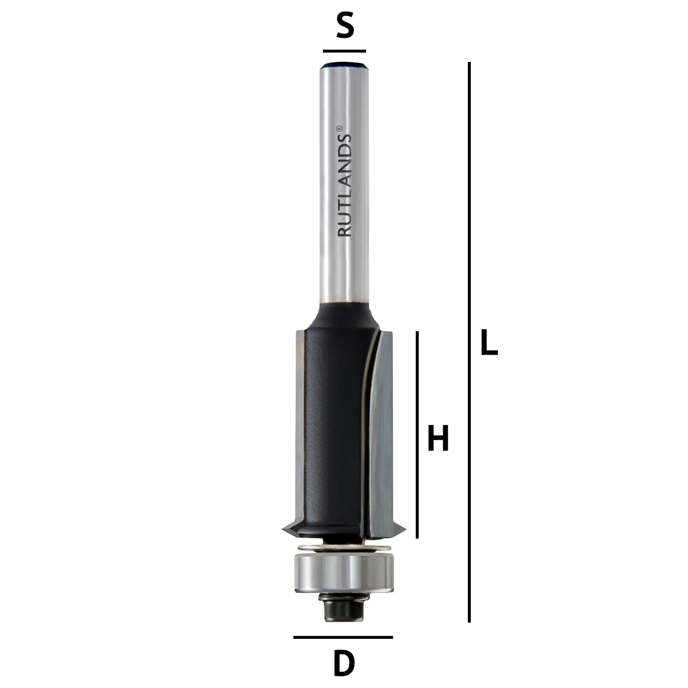 Router Bit - Flush Trim & V-Groove - D=16mm H=25mm L=70mm S=1/4" - Image 3