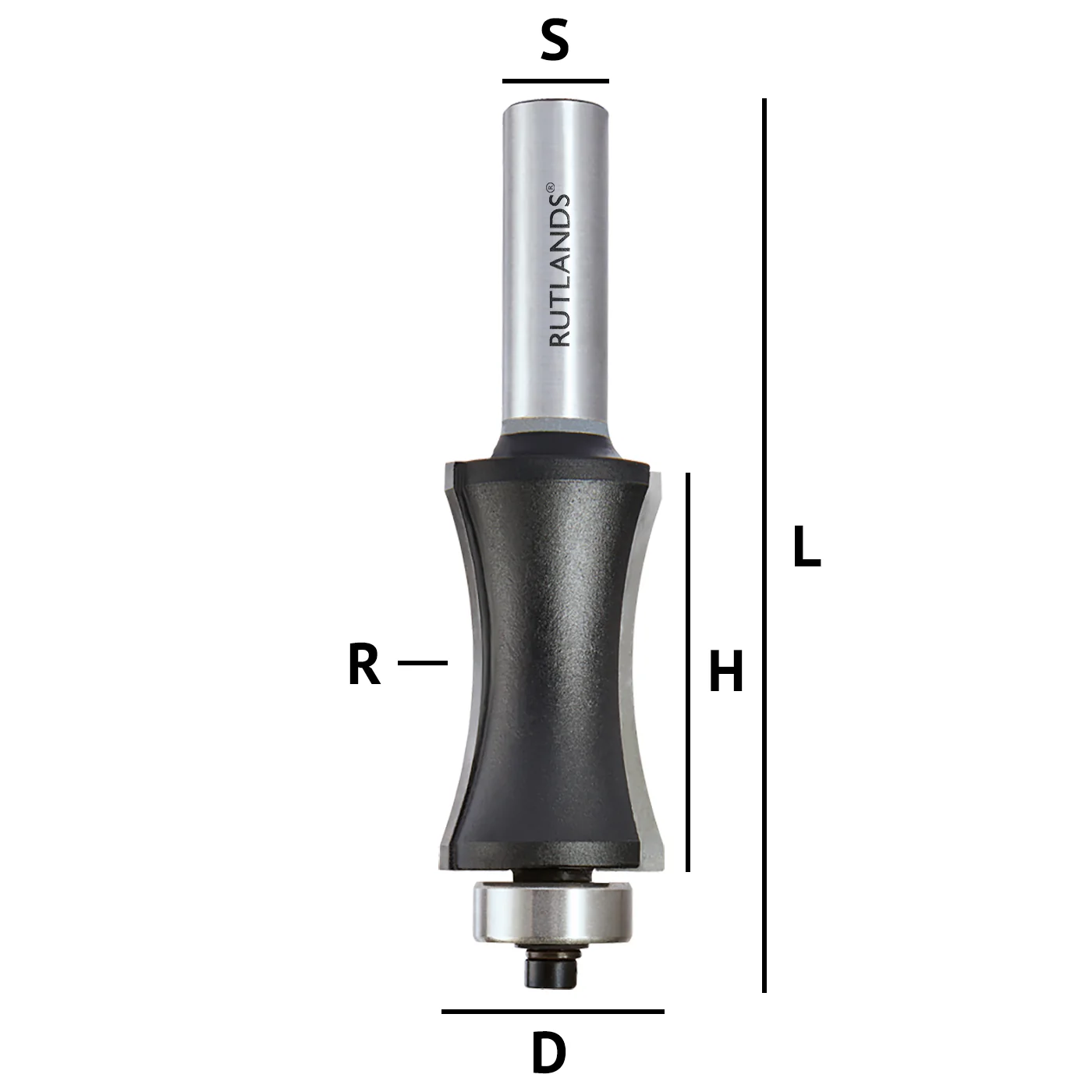 Router Bit - Half Bull Nose Radius - D=27mm H=47.6mm R=60mm L=105mm S=1/2" - Image 3