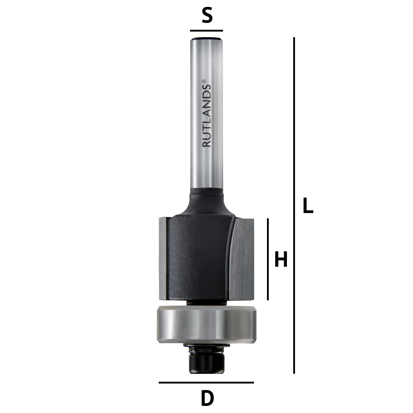 Router Bit - Low Profile Flush Trim - D=19mm H=15.5mm L=62mm S=1/4" - Image 3