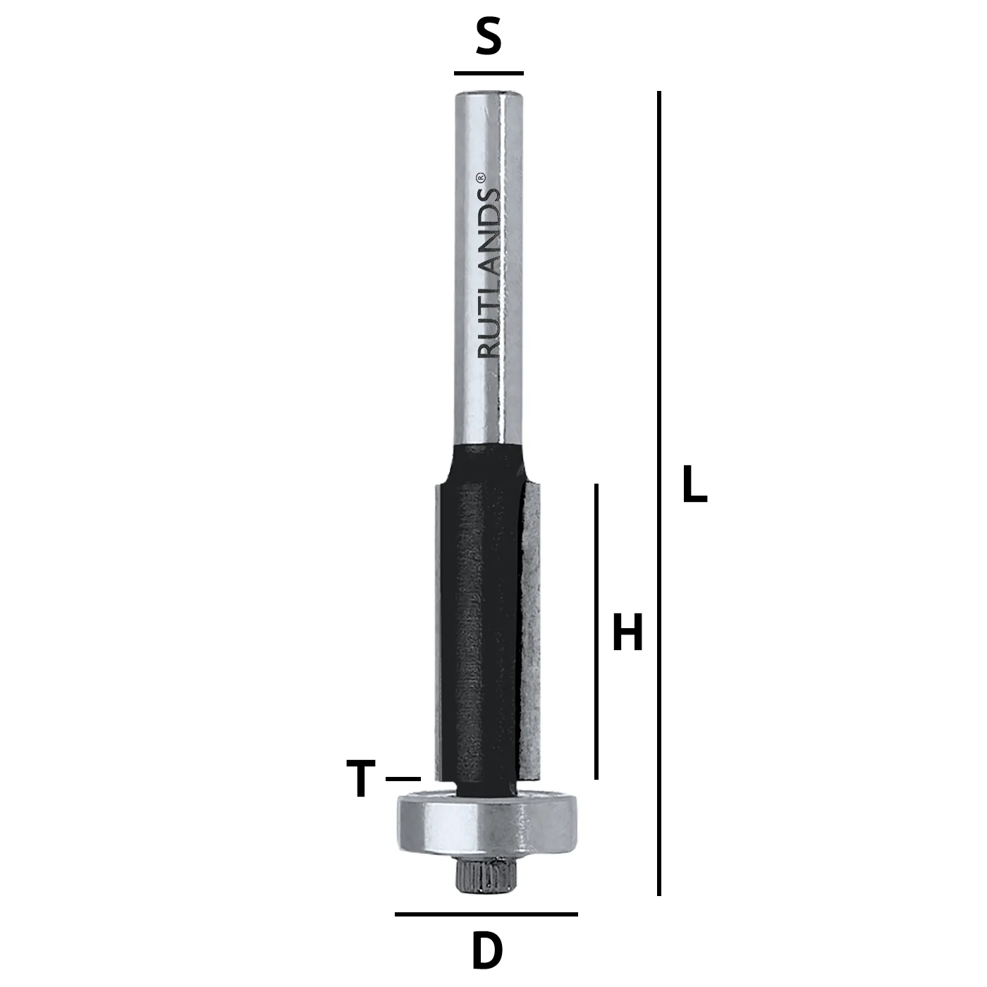 Router Bit - Overhang Trim - D=10mm H=13mm T=3mm L=58mm S=1/4" - Image 3