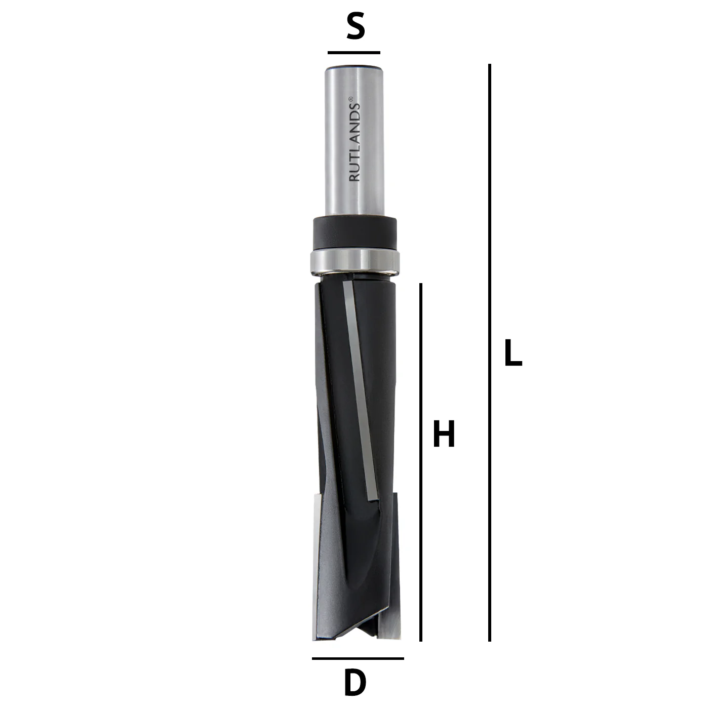 Router Bit - Plunge Trim Up and Down Shear - D=19mm H=75mm L=121mm S=1/2" - Image 3