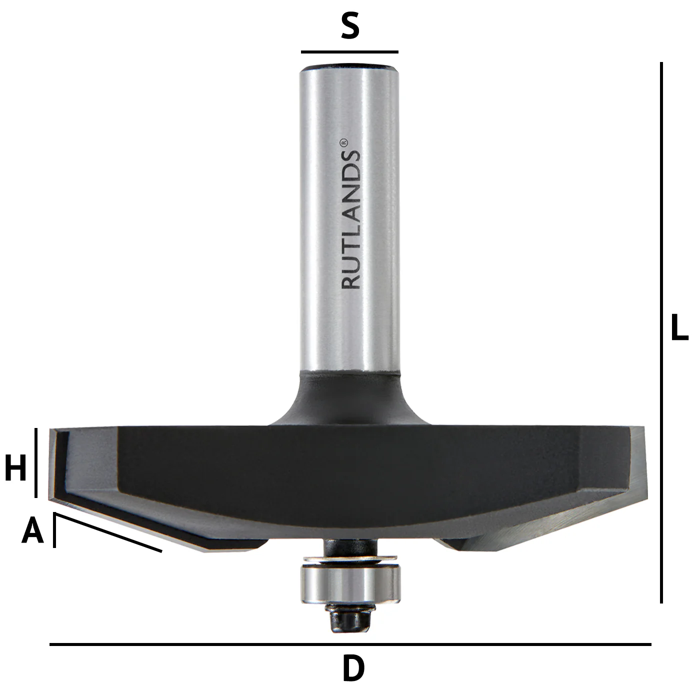 Router Bit - Raised Panel - Bevel - D=76.2mm H=15.9mm A=18° L=71mm S=1/2" - Image 3