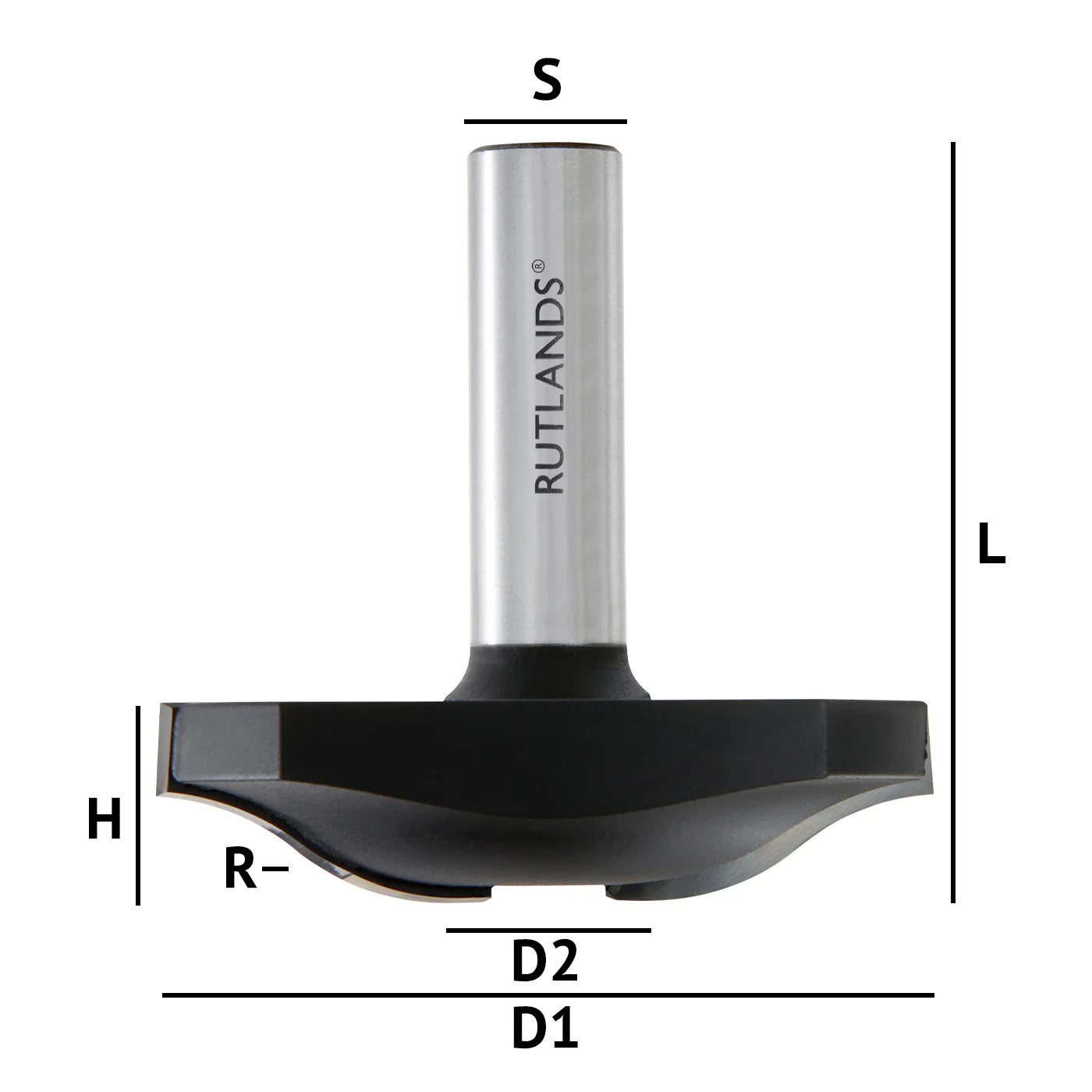 Router Bit - Raised Panel - Ogee - D1=64mm D2=20mm H=16mm R=19mm L=61mm S=1/2" - Image 3