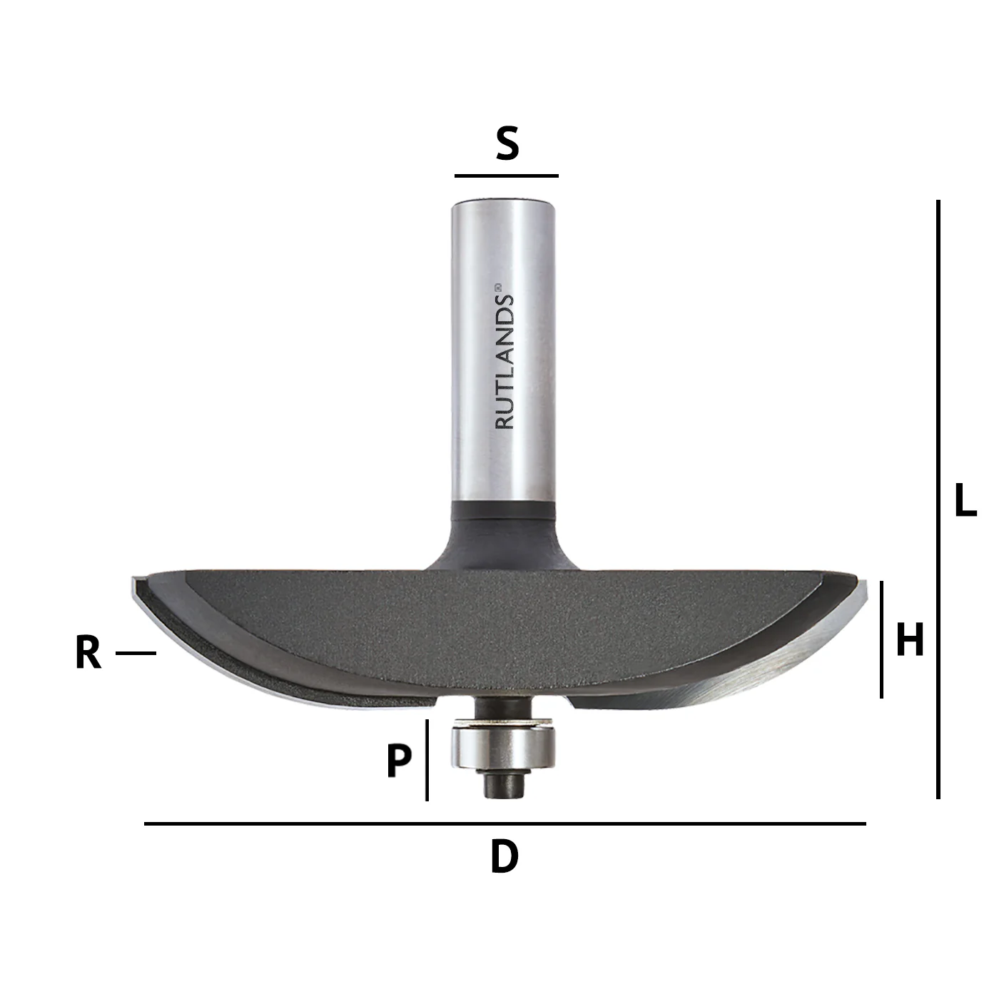 Router Bit - Raised Panel - Radius - D=88.9mm H=15.1mm R=19.1mm L=71mm S=1/2" - Image 3