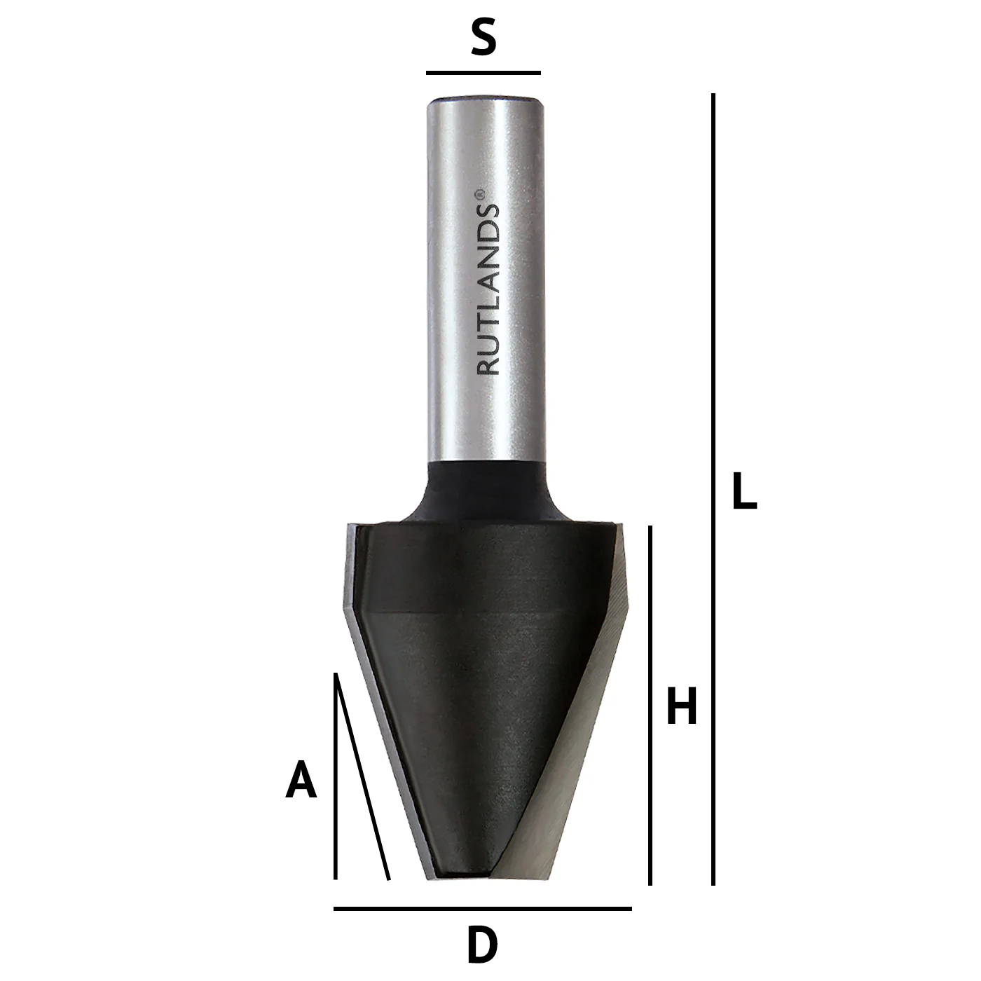 Router Bit - Raised Panel Vertical - Bevel - D=31.8mm H=38.1mm A=18°30' L=83mm S=1/2" - Image 3