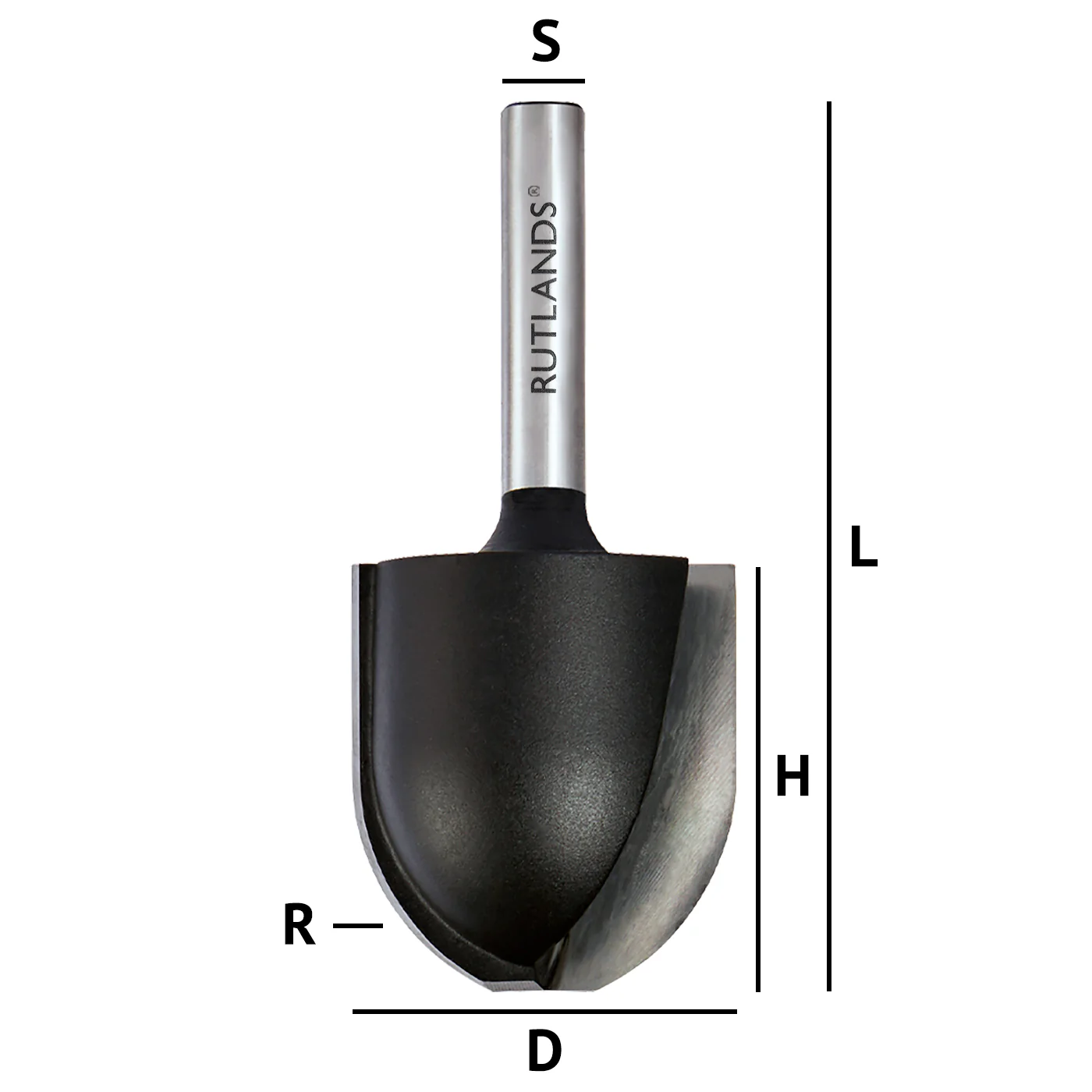 Router Bit - Raised Panel Vertical - Radius - D=28.6mm H=31.8mm R=19.1mm L=65.9mm S=1/4" - Image 3