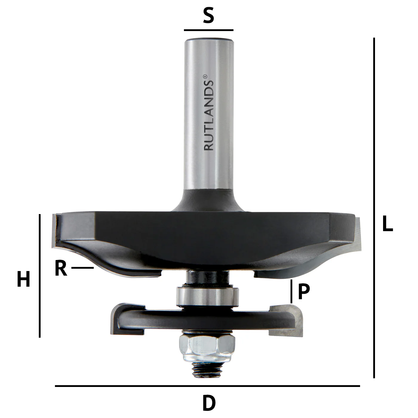 Router Bit - Raised Panel with Backcutter - Ogee - D=79.4mm H=30.2mm R=19.1mm L=85.7mm S=1/2" - Image 3