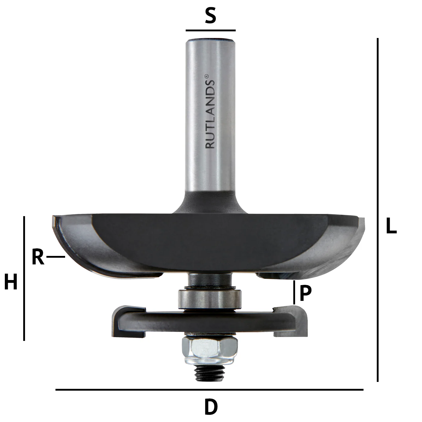 Router Bit - Raised Panel with Backcutter - Radius - D=79.4mm H=30.2mm R=19.1mm L=85.7mm S=1/2" - Image 3