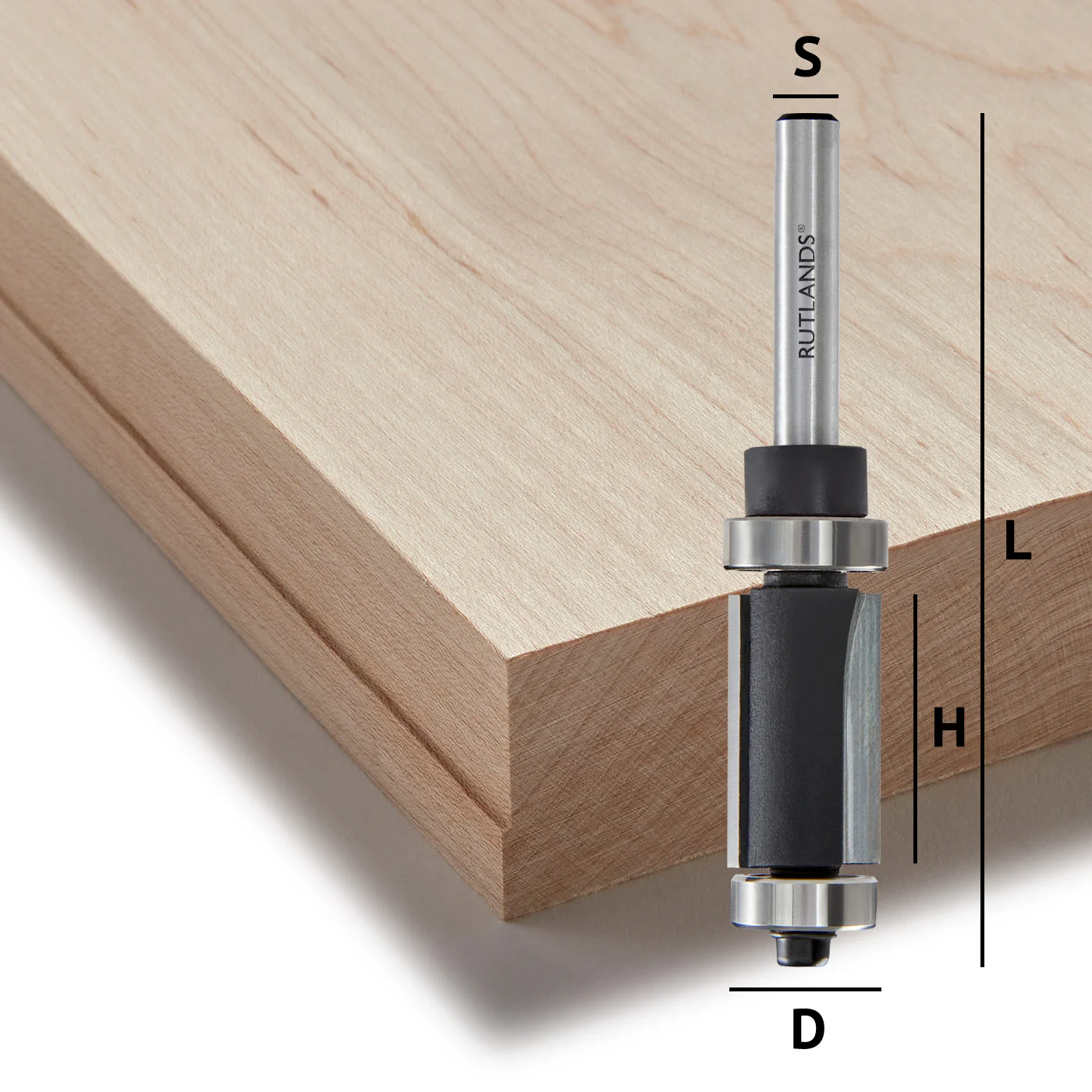 Router Bit - Rebate Trim - D=16mm H=25mm T=1,1.5,2.5,3mm L=82mm S=1/4"