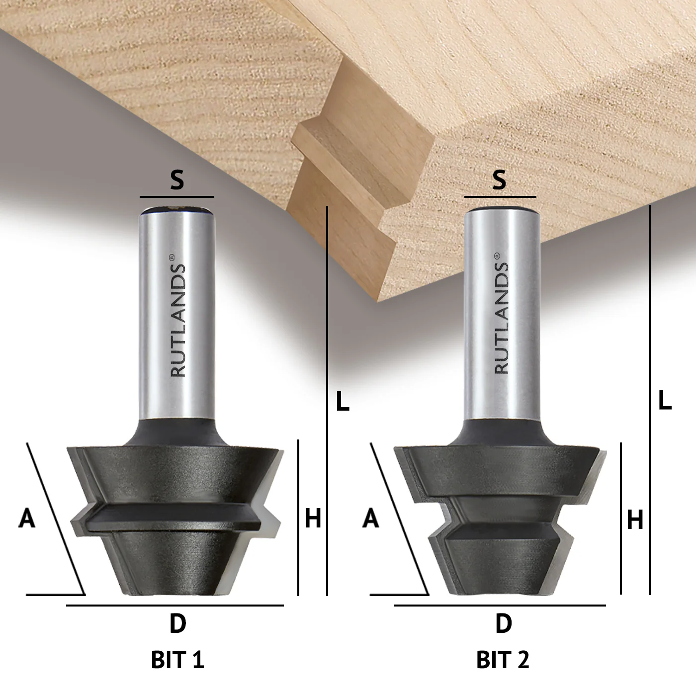 Router Bit Set - 22.5° Lock Mitre - Image 3