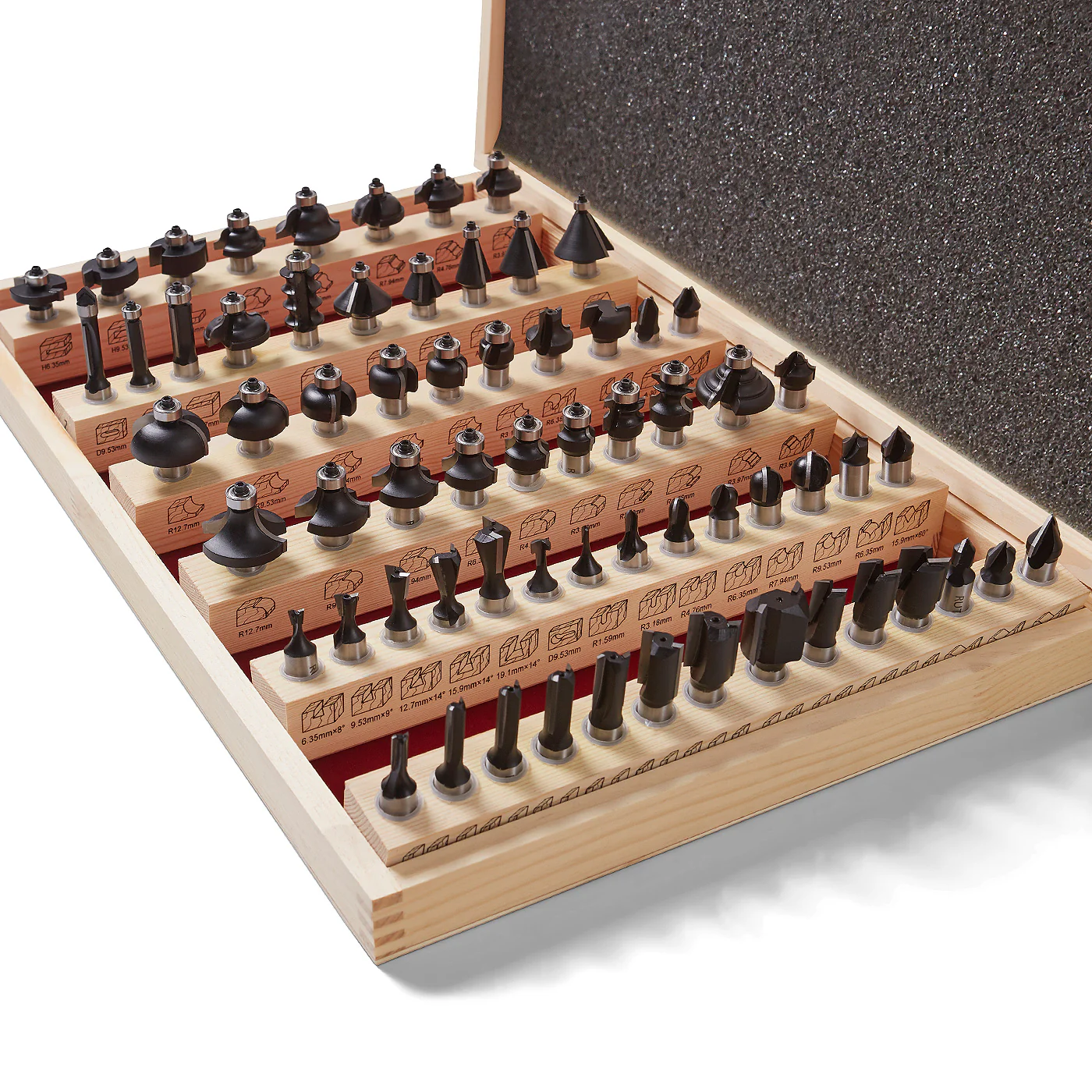 Router Bit Set - 66 Piece Multi Profile - Image 2