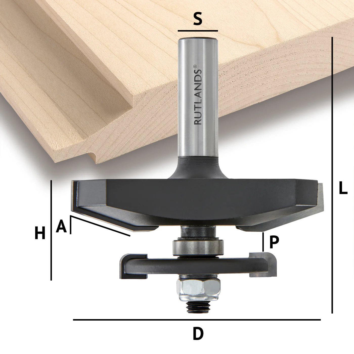 Router Bit Set - Raised Panel Door and Drawer with Backcutter - Bevel - Image 5