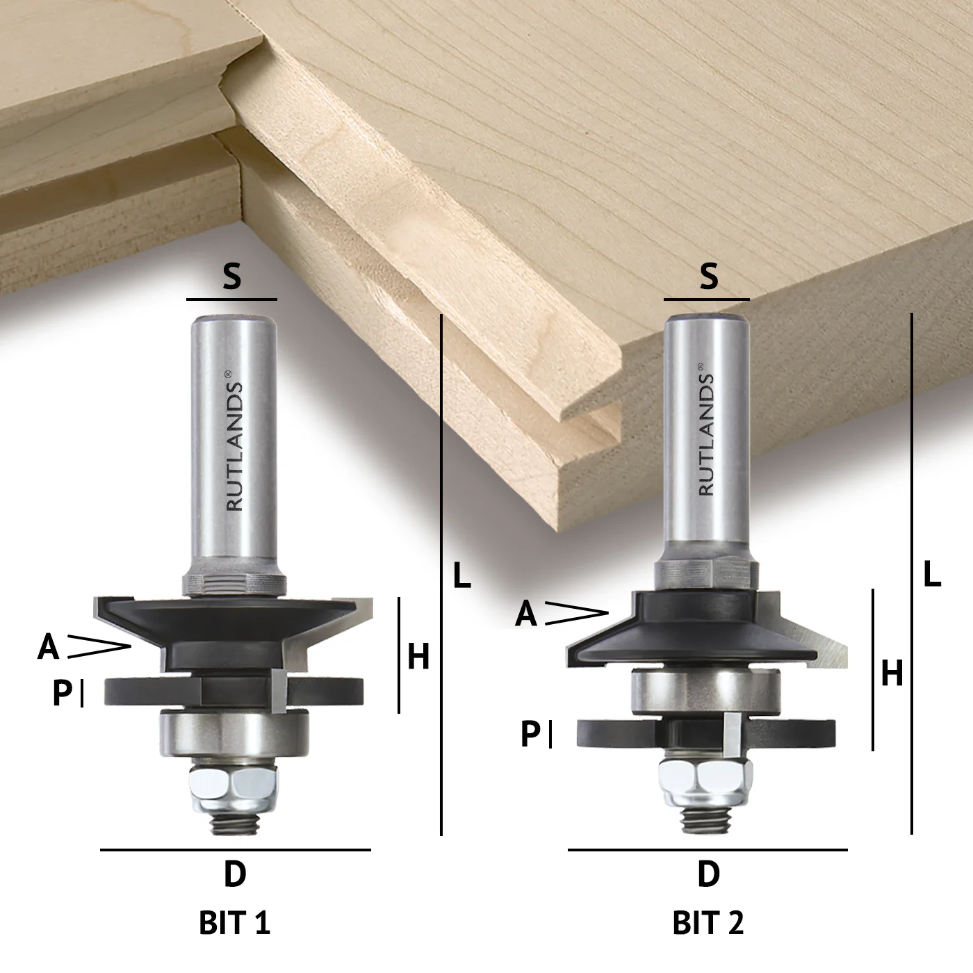 Router Bit Set - Raised Panel Door with Backcutter - Bevel - Image 4