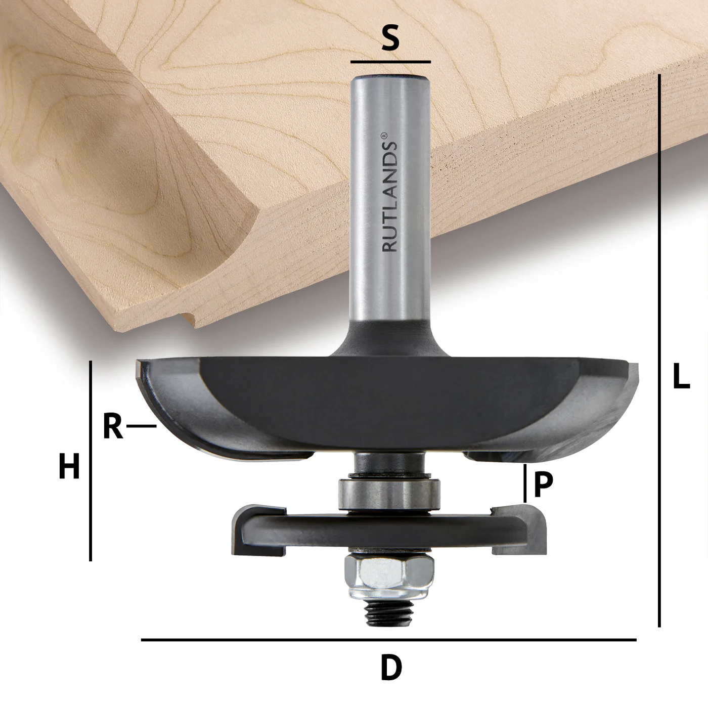 Router Bit Set - Raised Panel Door with Backcutter - Roundover - Image 5