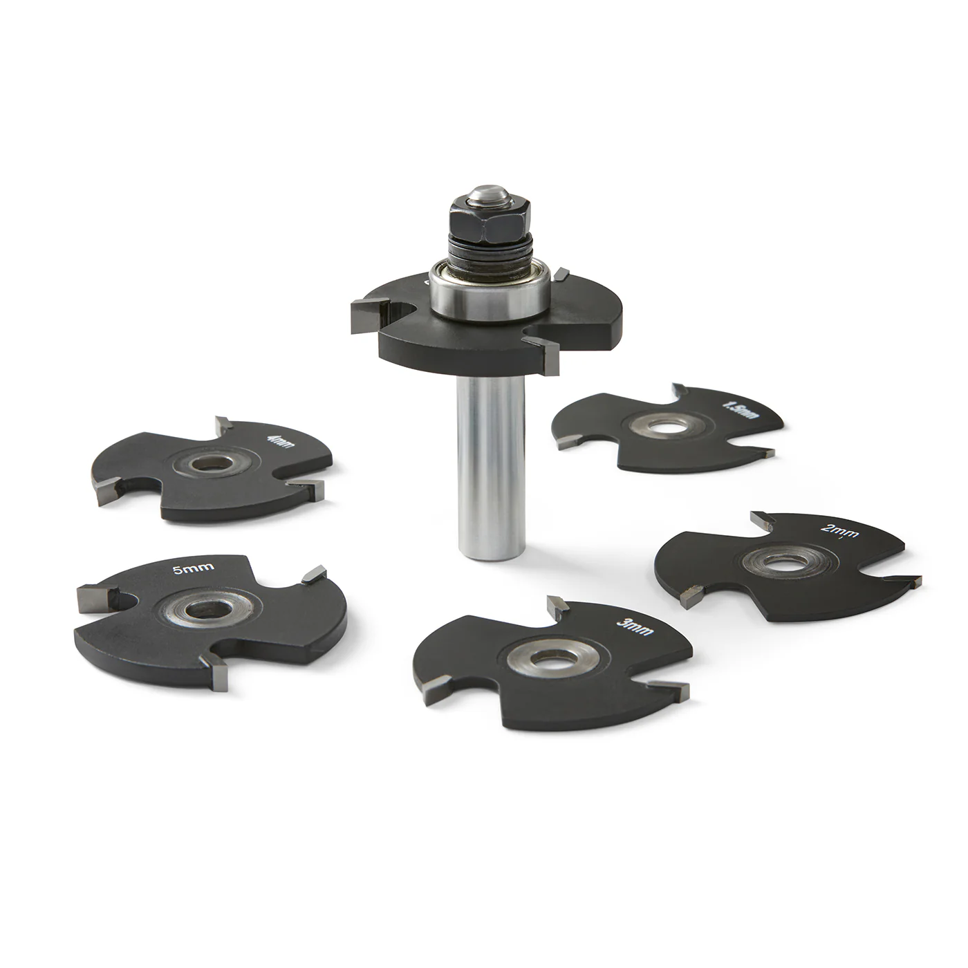 Router Bit Set - Slot Cutting - D=51mm H=1.5,2,3,4,5,6mm L=70mm S=1/2"