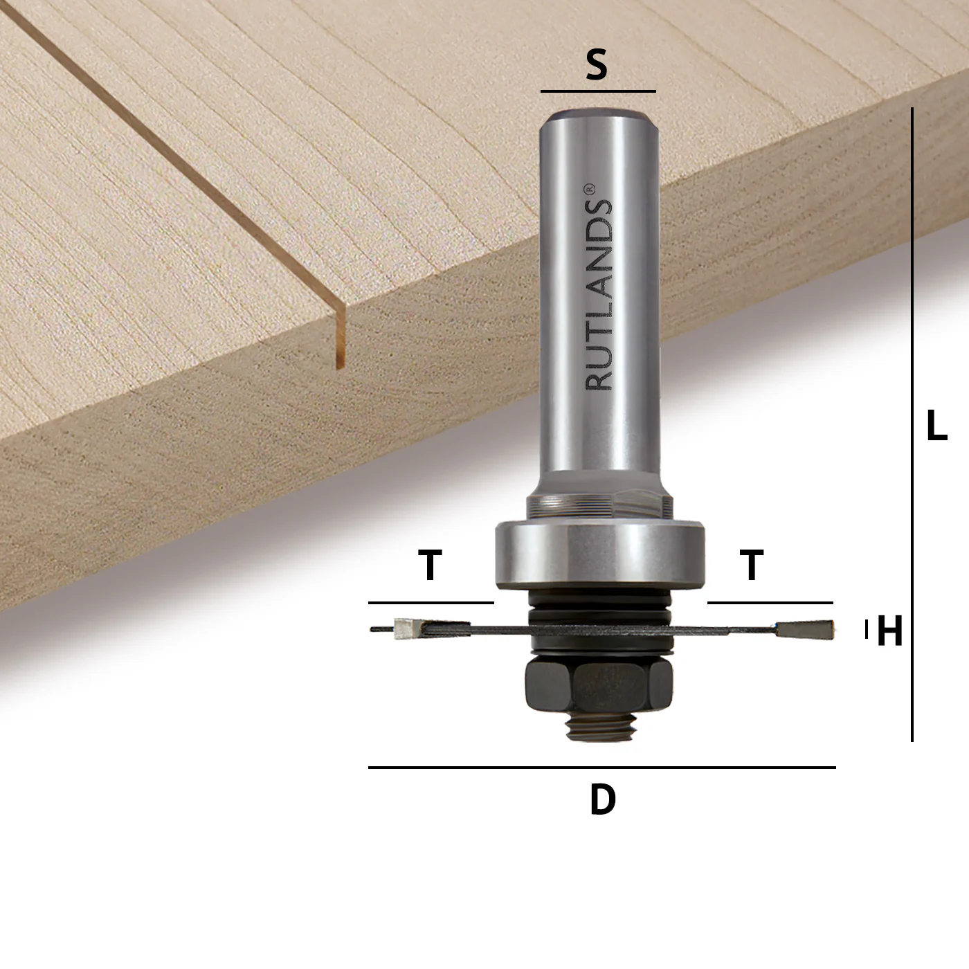 Router Bit Set - Slot Cutting - D=51mm H=1.5,2,3,4,5,6mm L=70mm S=1/2" - Image 3