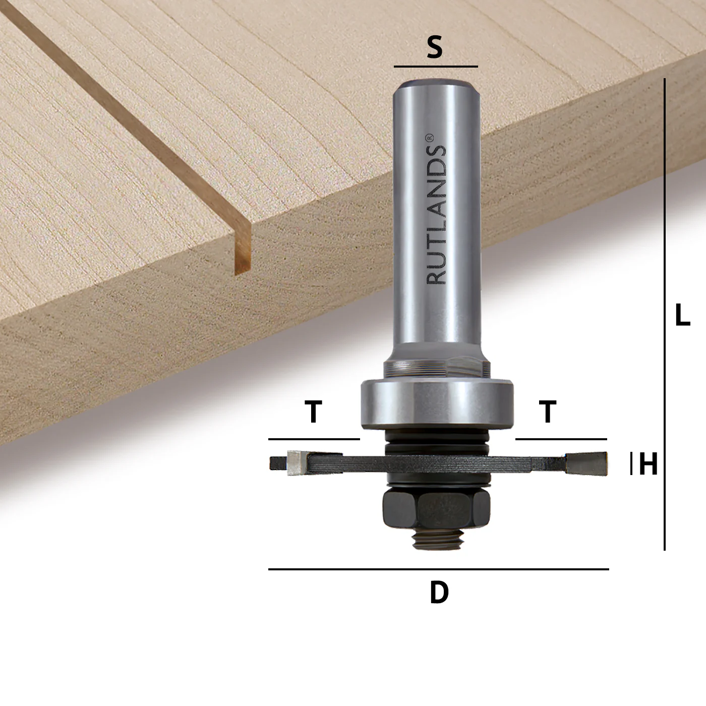 Router Bit Set - Slot Cutting - D=51mm H=1.5,2,3,4,5,6mm L=70mm S=1/2" - Image 5
