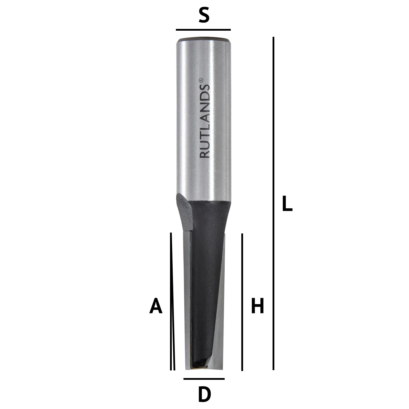 Router Bit - Straight Taper - D=12.7mm H=32mm A=2.5° L=76mm S=1/2" - Image 3