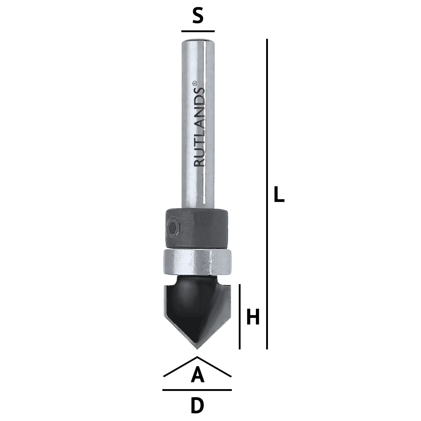Router Bit - V-Groove with Bearing - Image 3