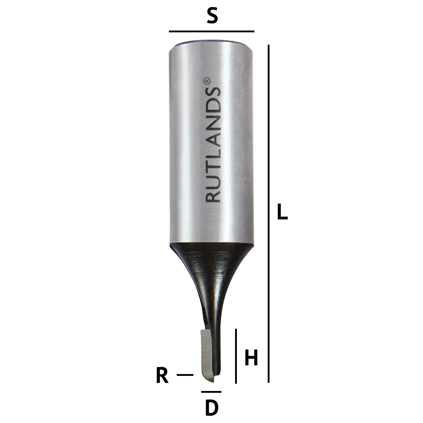Router Bit - Veining - D=3mm H=8mm R=1.5mm L=39.7mm S=1/4" - Image 3