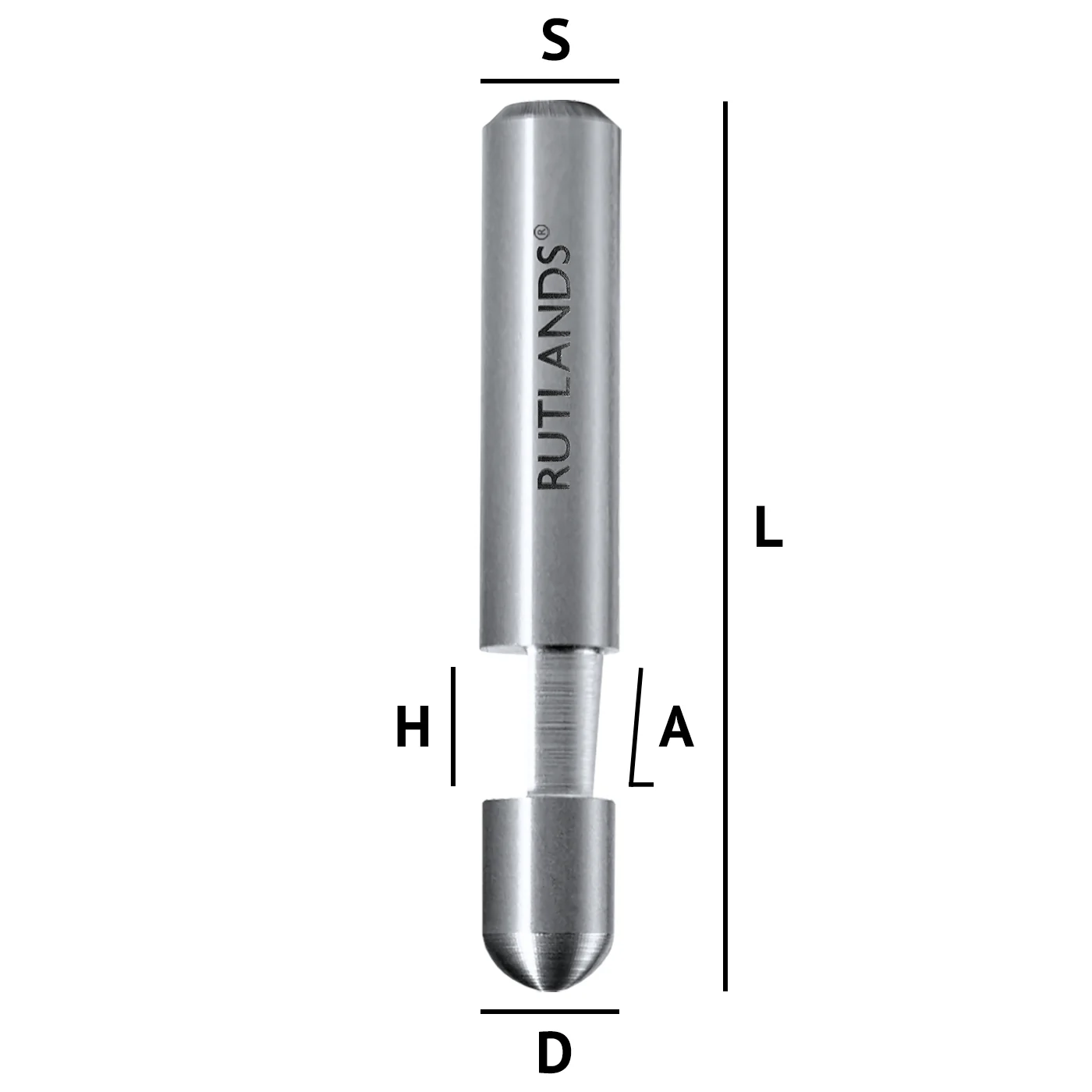 Solid Carbide Router Bit - Bevel Trim - D=6.3mm H=6.3mm A=83° L=40mm S=1/4" - Image 3