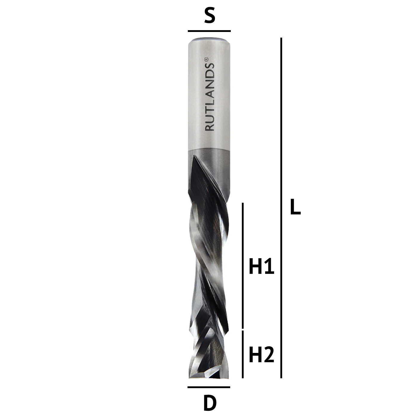 Solid Carbide Coated Router Bit - Spiral Compression 2 Flute - Image 3