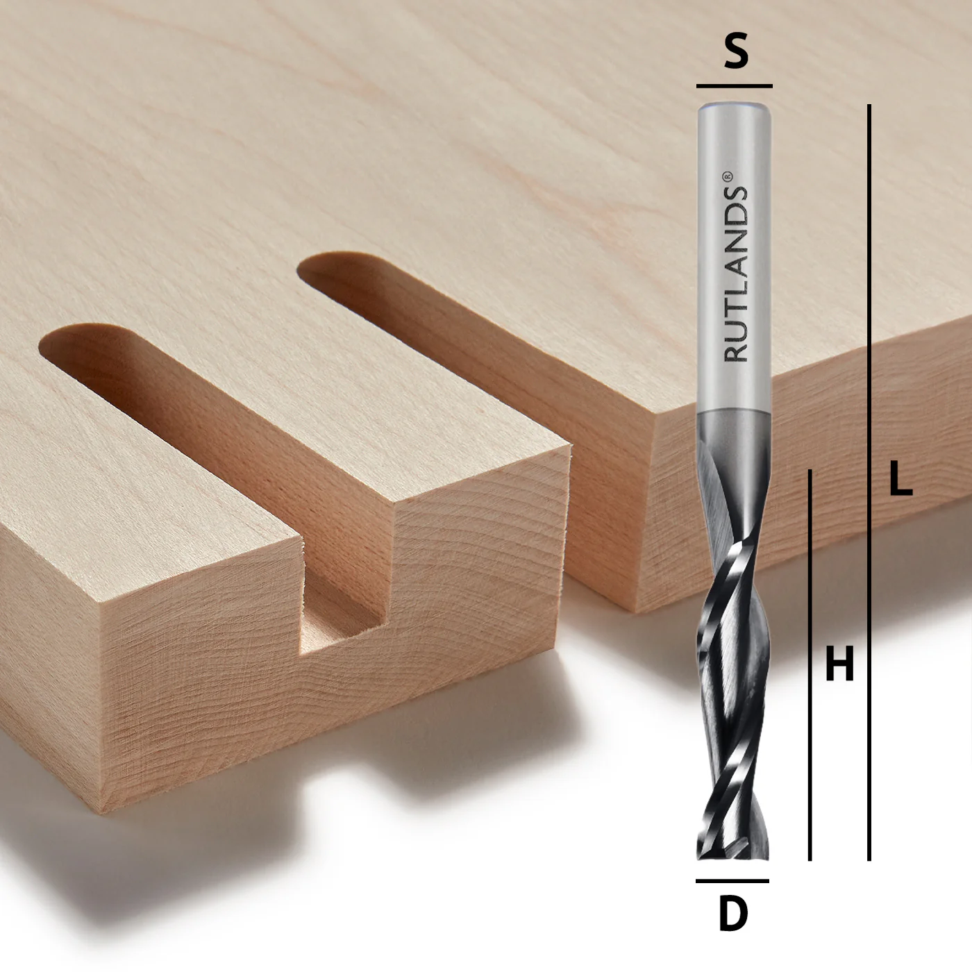 Solid Carbide Coated Router Bit - Spiral Up Cut 2 Flute