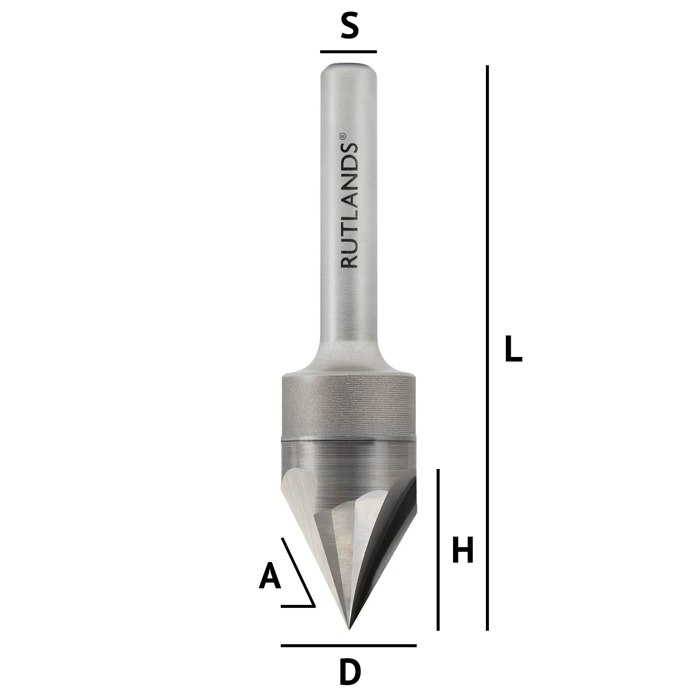 Solid Carbide Router Bit - Engraver 3 Flute - D=15mm H=13mm A=30° L=62mm S=1/4" - Image 3