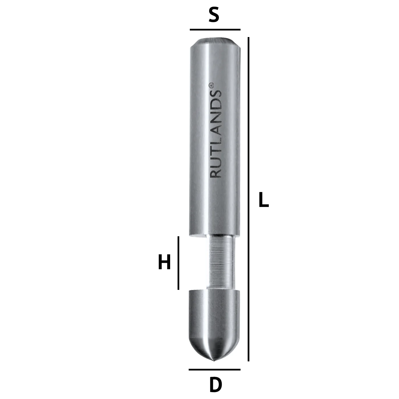 Solid Carbide Router Bit - Flush Trim - D=6.3mm H=6.3mm L=40mm S=1/4" - Image 3