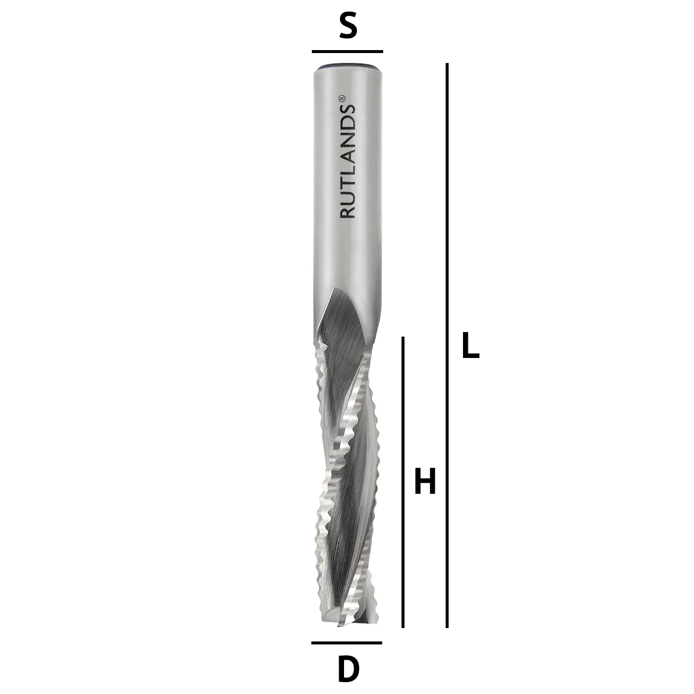 Solid Carbide Router Bit - Spiral Chipbreaker Up Cut 2 Flute - Image 3