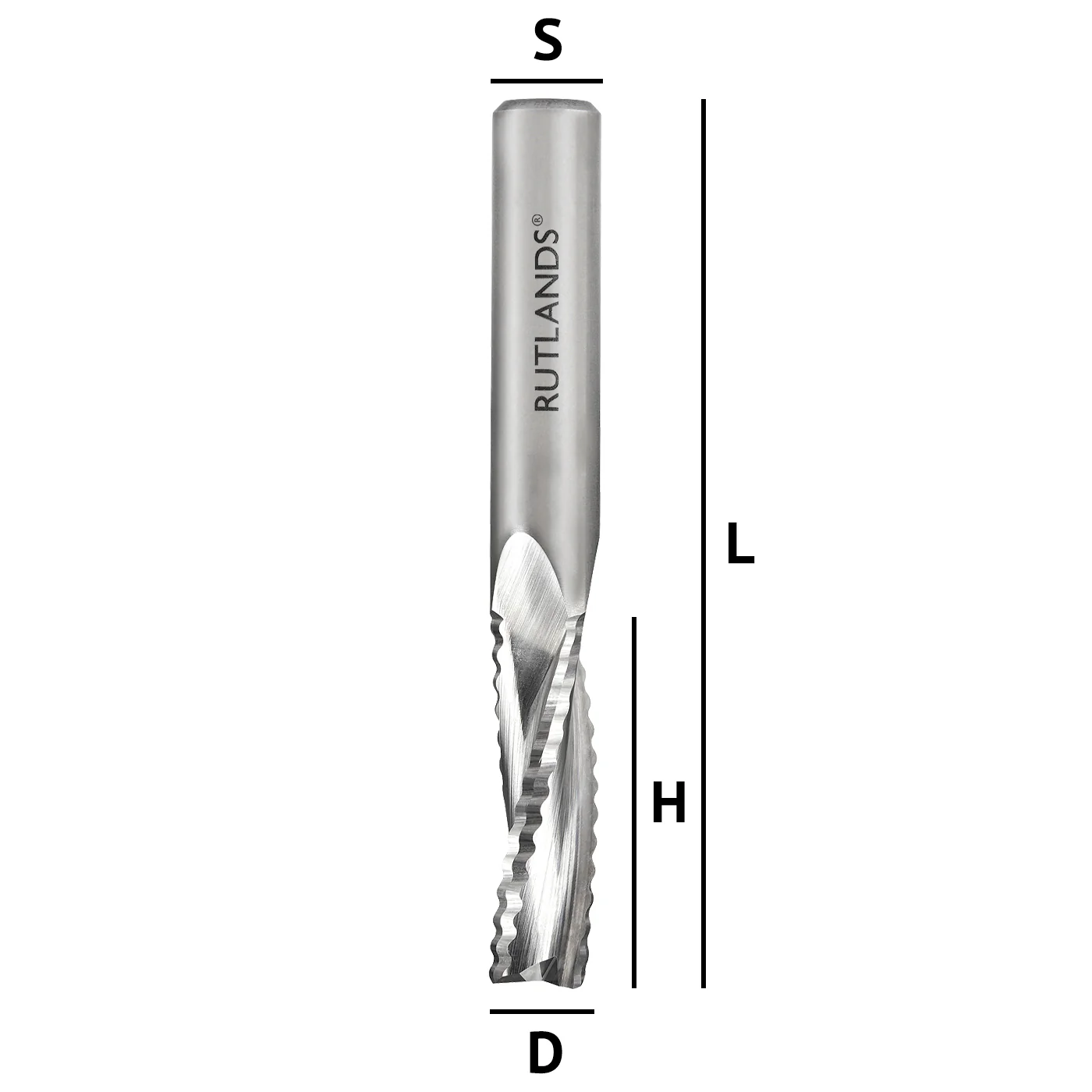 Solid Carbide Router Bit - Spiral Chipbreaker Up Cut 3 Flute - Image 3