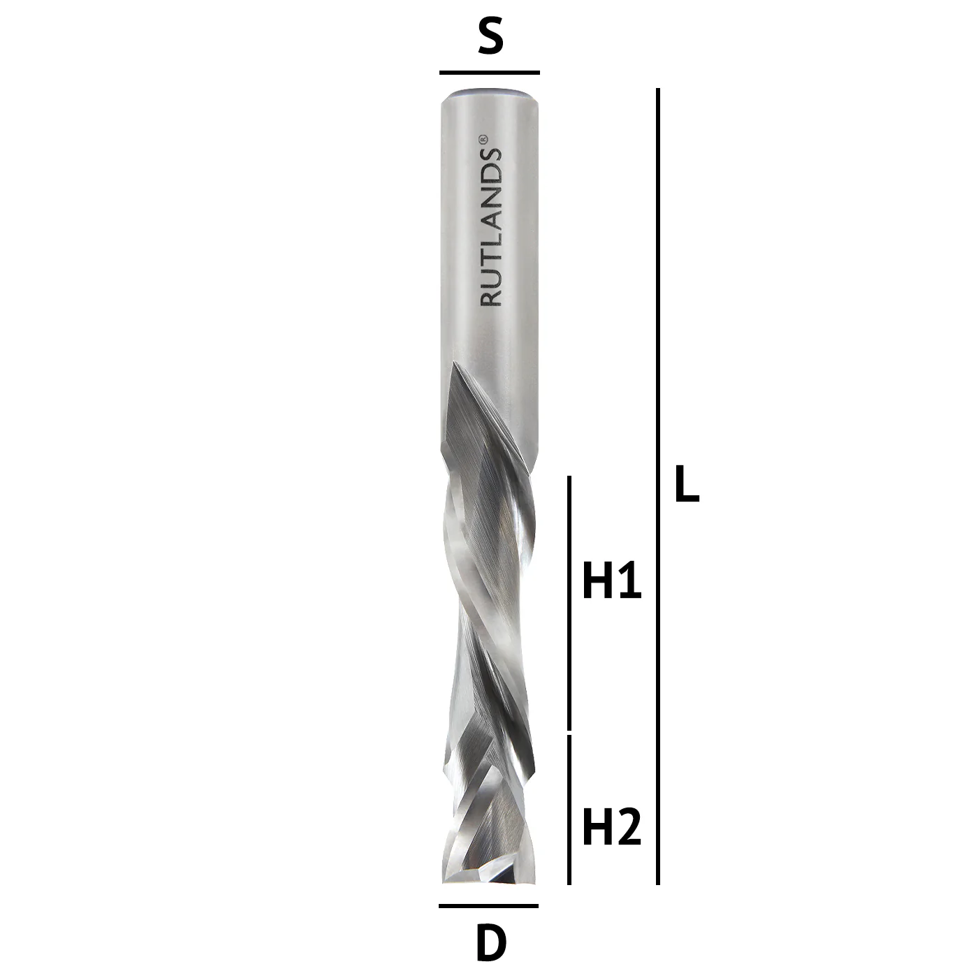 Solid Carbide Router Bit - Spiral Compression 2 Flute - Image 3