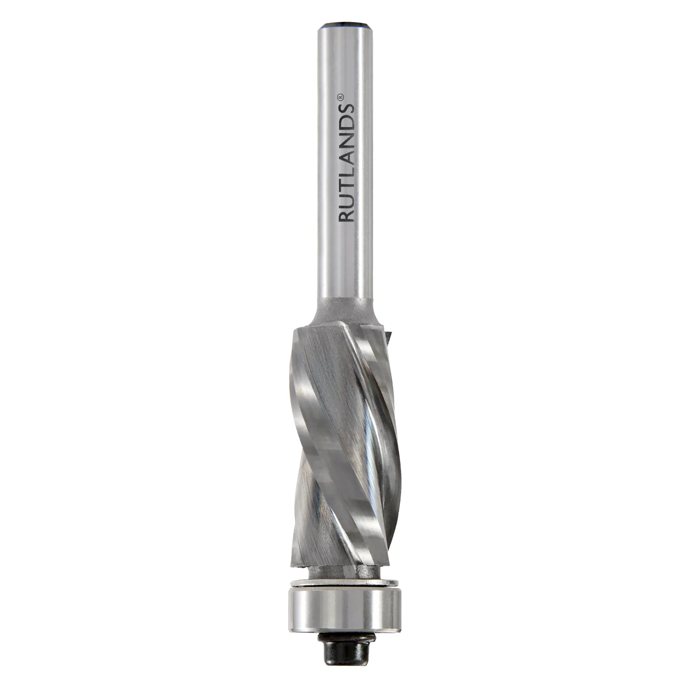 Solid Carbide Router Bit - Spiral Down Cut 2 Flute with Bottom Bearing - D=12.7mm H=25mm L=72mm S=1/4" - Image 4