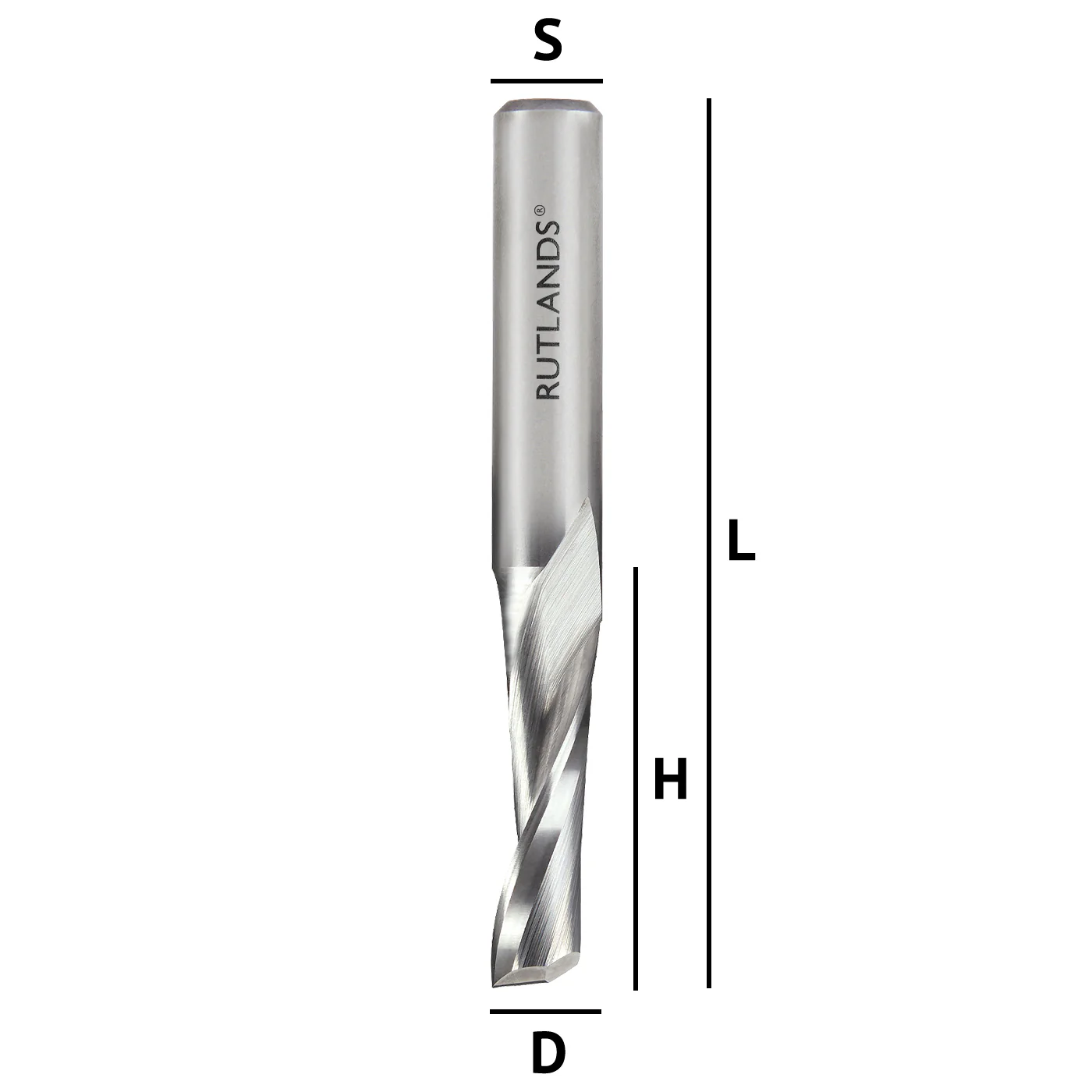 Solid Carbide Router Bit - Spiral Up Cut 1 Flute - Image 3