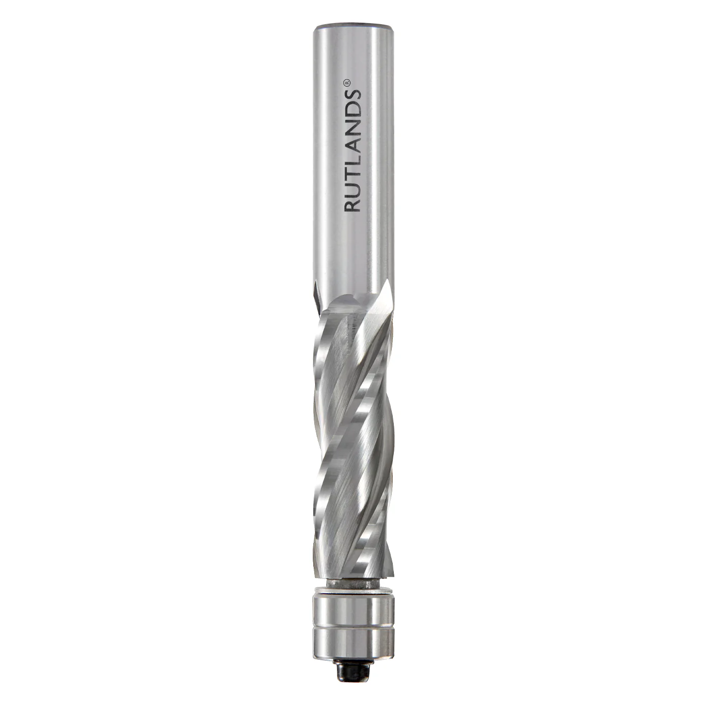 Solid Carbide Router Bit - Spiral Up Cut 2 Flute with 2 Bearings - Image 4